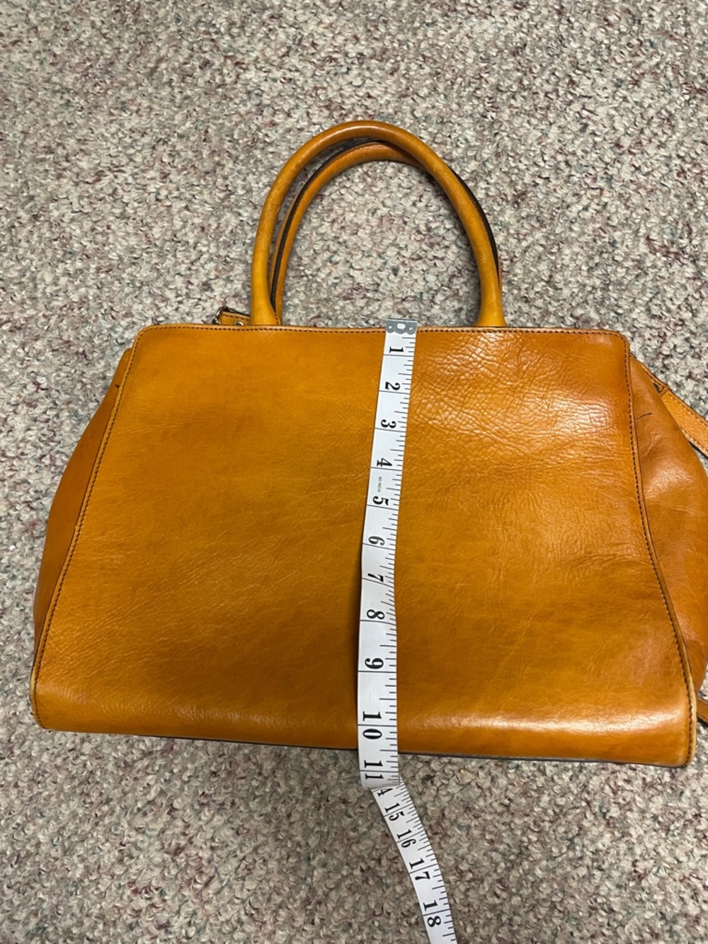 Divina Firenze Leather Tassel Satchel Handbag with detachable crossbody strap - Picture 5 of 12